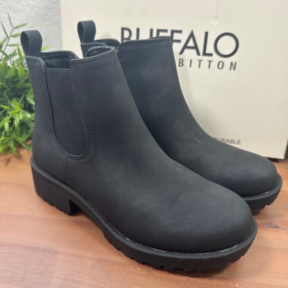 Buffalo David Bitton Women's Anna Black Water Repellant Boots‎ Size 10